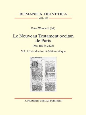 cover image of Le Nouveau Testament occitan de Paris(Ms. BN fr. 2425)